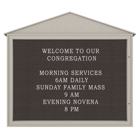 United Visual Products Indoor Enclosed Combo Board, 72"x36", Bronze Frame/Green & Medium Grey UVCB7236BZ-GREEN-MEDGRY